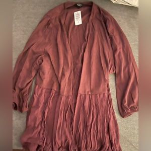 Torrid burgundy cardigan size 4.